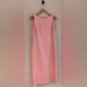 Classic Ann Taylor Blush Pink Silk Sheath Dress